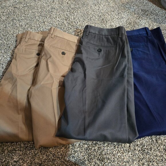 Lot of 4 Pairs Bonobos Chino Pants Thursday Friday Monday Gray Navy Khaki 29x30 - Picture 1 of 8